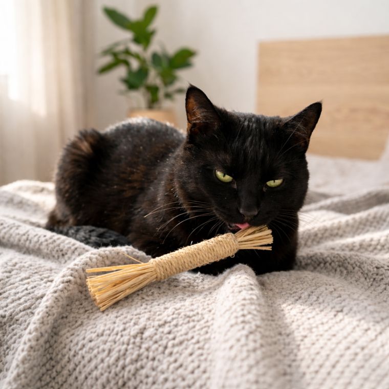 Le bâton naturel qui occupe ton chat, nettoie ses dents et le rend plus